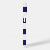 Blauwe witte strepen vuurtoren naam Case-Mate iPhone case (Achterkant / Rechts)