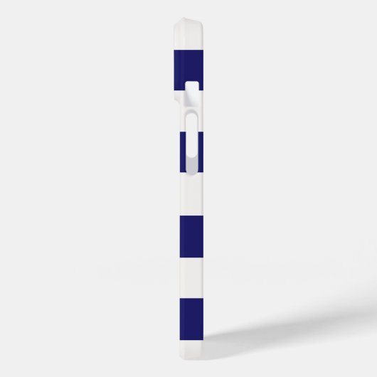 Blauwe witte strepen vuurtoren naam Case-Mate iPhone case (Achterkant / Links)