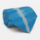 Blauwe witte stropdas kleurstof stropdas (Opgerold)