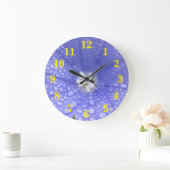 Blauwe witte ventilator grote klok (Huis)