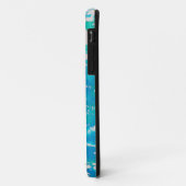 Blauwe witte waterverf Case-Mate iPhone case (Achterkant/links)