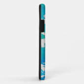 Blauwe witte waterverf Case-Mate iPhone case (Achterkant/rechts)