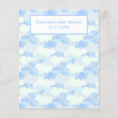 Blauwe witte wolken & Sun Baby shower Bingo Game (Achterkant)