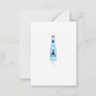 Blauwe WKD, drank, schattig Notitiekaartje
