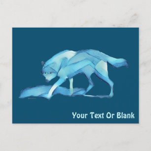 Blauwe Wolf Briefkaart