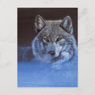 Blauwe Wolf Briefkaart