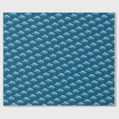Blauwe Wolf Cadeaupapier (Vlak)