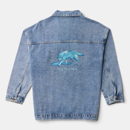 Blauwe Wolf Denim Jacket (Achterkant)