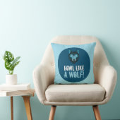 Blauwe Wolf, howl als een wolf Kussen (Stoel)