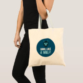 Blauwe Wolf, howl als een wolf Tote Bag (Voorkant (product))