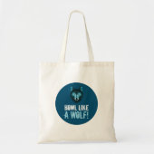 Blauwe Wolf, howl als een wolf Tote Bag (Voorkant)