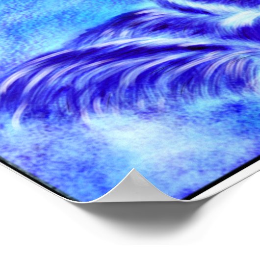 Blauwe wolf in sneeuw poster (Hoek)