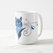 Blauwe wolf koffiemok (Voorkant rechts)