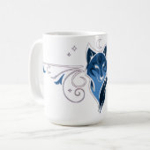 Blauwe wolf koffiemok (Voorkant links)