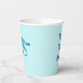 Blauwe wolf op sneeuw papieren bekers (Links)