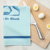 Blauwe wolf op sneeuw theedoek (Quarter Fold)