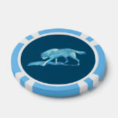Blauwe Wolf Poker Chips (Enkel)