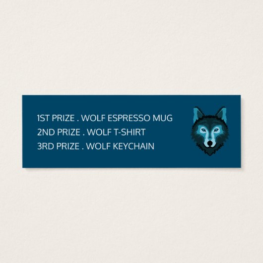 Blauwe Wolf, Tickets voor concurrentie van Hallowe Mini Visitekaartjes (Achterkant)