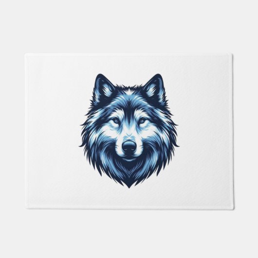 Blauwe Wolfdog 6 Deurmat (Voorkant)