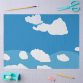 blauwe wolk tissuepapier (Craft)