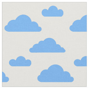 Blauwe wolken op witte stof van Nicole Janes