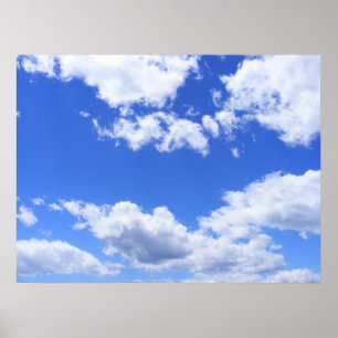 Blauwe wolken poster