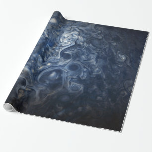 Blauwe wolken rondzwemmen van Planet Jupiter Juno  Cadeaupapier