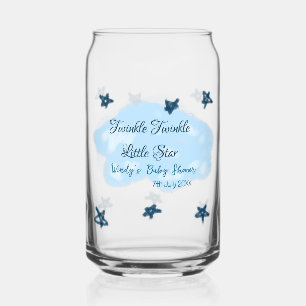 Blauwe wolken twinkeling Twinkle Little Star baby  Blikvorm Glas