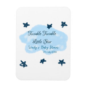 Blauwe wolken twinkeling Twinkle Little Star baby Magneet