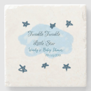 Blauwe wolken twinkeling Twinkle Little Star baby Stenen Onderzetter