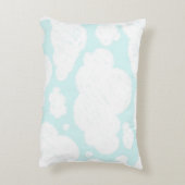 Blauwe wolken Waterverf Baby ursery Accent Kussen (Achterkant (Verticaal))