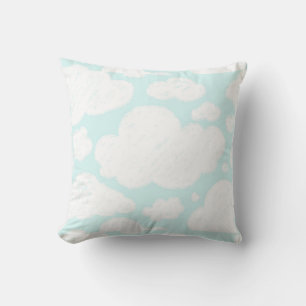 Blauwe wolken Waterverf Baby ursery Kussen
