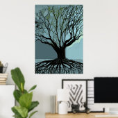 Blauwe wortelen poster (Thuiskantoor)