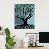 Blauwe wortels poster (Thuiskantoor)