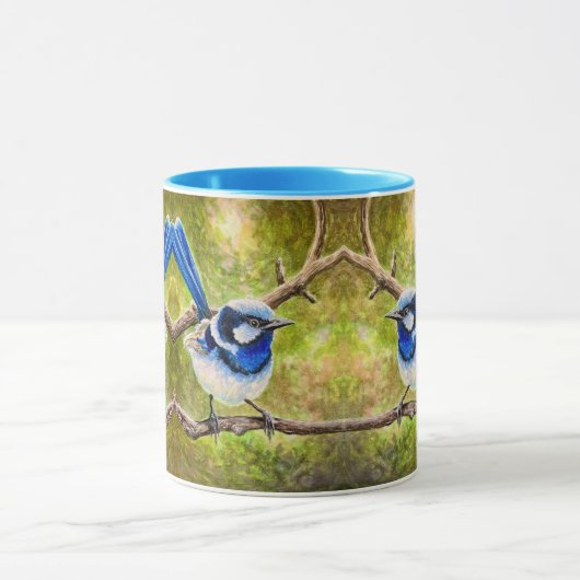 Blauwe Wren - Mok (Midden)