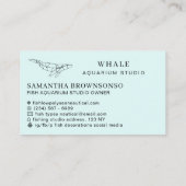 Blauwe zachte lage poly aquarium vis visitekaartje (Achterkant)