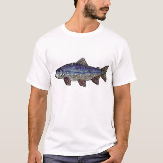 Blauwe zalm t-shirt