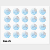 Blauwe Zand Dollar Seaside Bruiloft Stickers (Vel)