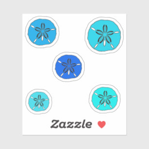 Blauwe zanddollars sticker