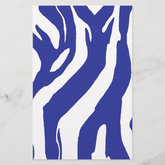 Blauwe Zebra Briefpapier (Voorkant)