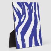 Blauwe Zebra Fotoplaat (Zijkant)