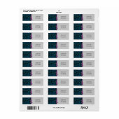 Blauwe Zebra, glitter-Zebra, Zebra-afdrukken, stri Etiket (Full Sheet)