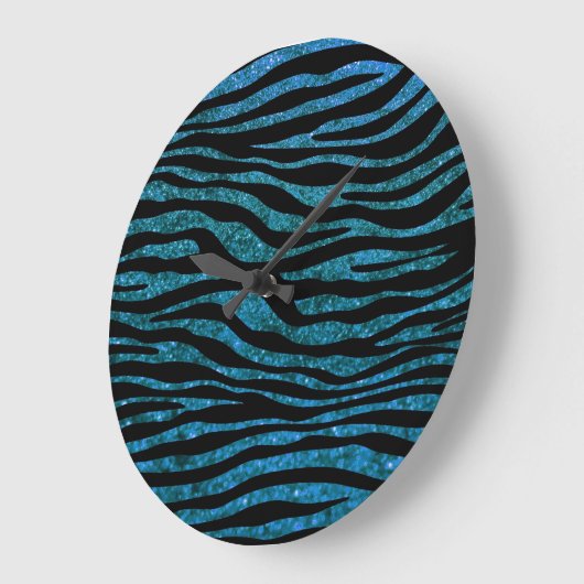 Blauwe Zebra, glitter-Zebra, Zebra-afdrukken, stri Grote Klok (Hoek)