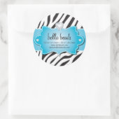 Blauwe Zebra sieraden Designer Stickers (Tas)