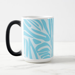 Blauwe zebra streeppatroon magische mok