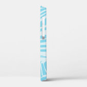 Blauwe zebraprint Case-Mate iPhone case (Achterkant / Links)