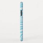 Blauwe zebraprint Case-Mate iPhone case (Achterkant/rechts)