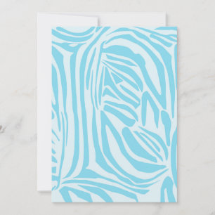 Blauwe zebraprint feestdagenkaart