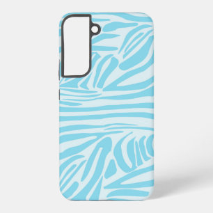 Blauwe zebraprint samsung galaxy hoesje