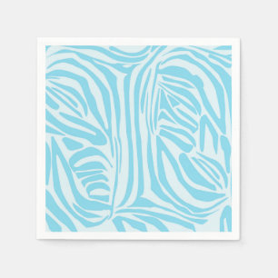 Blauwe zebraprint servet
